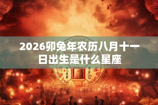 2026卯兔年农历八月十一日出生是什么星座 2026卯兔年农历八月十一日出生是什么星座
