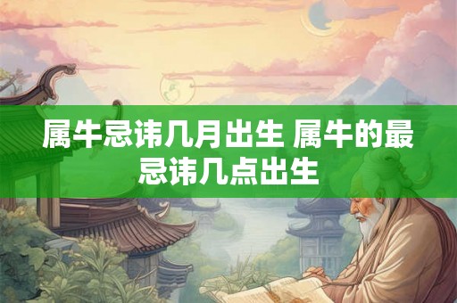 属牛忌讳几月出生 属牛的最忌讳几点出生