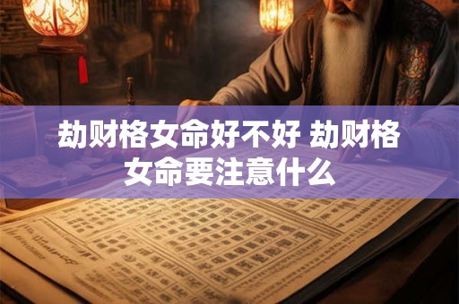 劫财格女命好不好 劫财格女命要注意什么 劫财格女命好不好 劫财格女命要注意什么