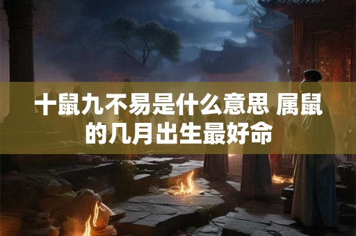 十鼠九不易是什么意思 属鼠的几月出生最好命 十鼠九不易是什么意思 属鼠的几月出生最好命