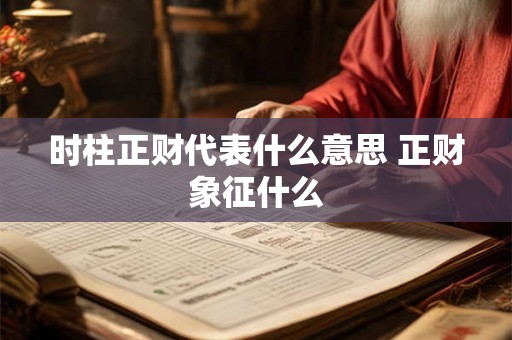 时柱正财代表什么意思 正财象征什么 时柱正财代表什么意思 正财象征什么