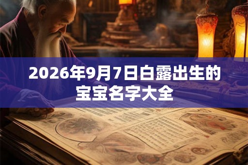 2026年9月7日白露出生的宝宝名字大全 2026年9月7日白露出生的宝宝名字大全