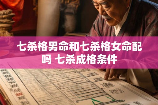 七杀格男命和七杀格女命配吗 七杀成格条件 七杀格男命和七杀格女命配吗 七杀成格条件