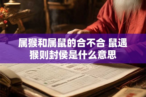 属猴和属鼠的合不合 鼠遇猴则封侯是什么意思