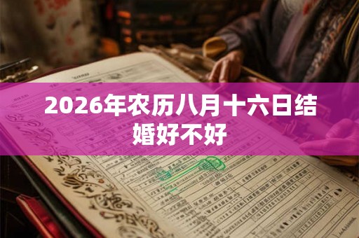 2026年农历八月十六日结婚好不好 2026年农历八月十六日结婚好不好