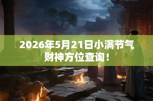 2026年5月21日小满节气财神方位查询！