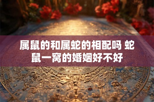 属鼠的和属蛇的相配吗 蛇鼠一窝的婚姻好不好 属鼠的和属蛇的相配吗 蛇鼠一窝的婚姻好不好