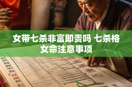 女带七杀非富即贵吗 七杀格女命注意事项