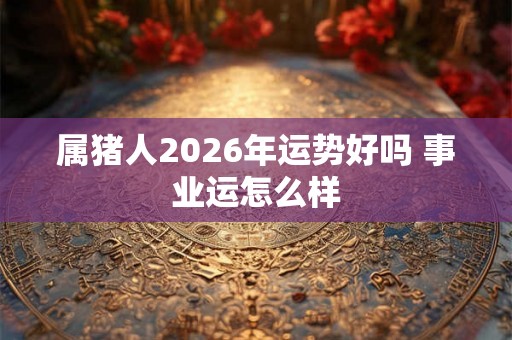 属猪人2026年运势好吗 事业运怎么样 属猪人2026年运势好吗 事业运怎么样