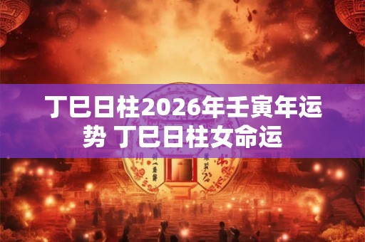 丁巳日柱2026年壬寅年运势 丁巳日柱女命运 丁巳日柱2026年壬寅年运势 丁巳日柱女命运