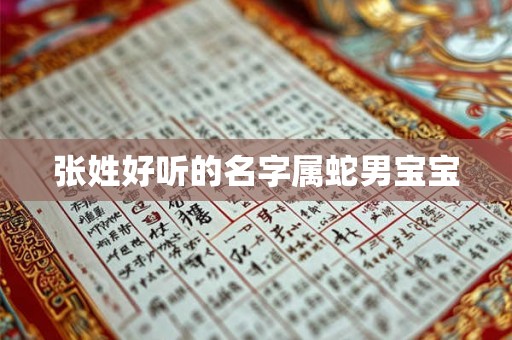 张姓好听的名字属蛇男宝宝