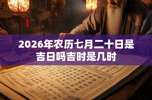 2026年农历七月二十日是吉日吗吉时是几时