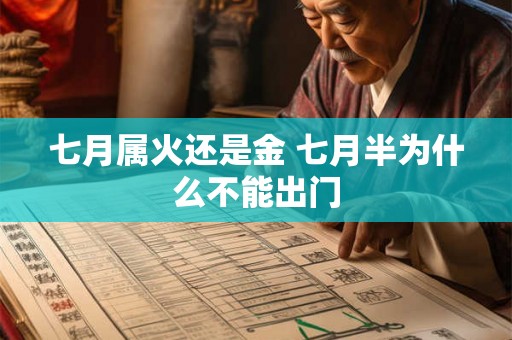 七月属火还是金 七月半为什么不能出门