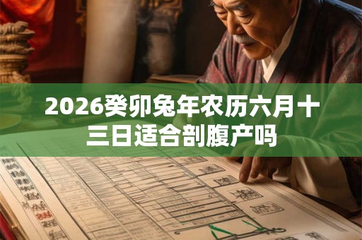 2026癸卯兔年农历六月十三日适合剖腹产吗 2026癸卯兔年农历六月十三日适合剖腹产吗