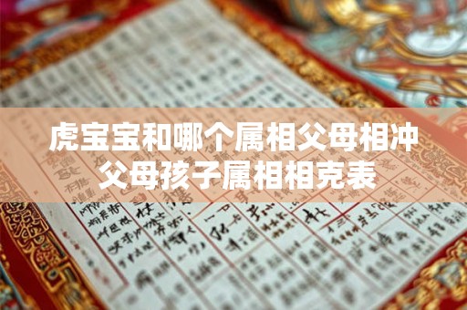 虎宝宝和哪个属相父母相冲 父母孩子属相相克表