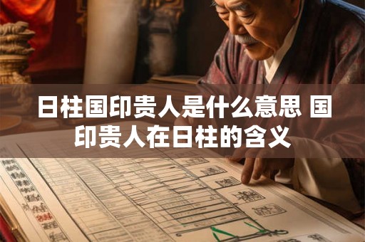 日柱国印贵人是什么意思 国印贵人在日柱的含义 日柱国印贵人是什么意思 国印贵人在日柱的含义