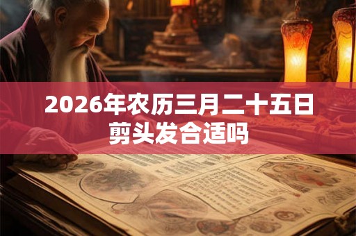 2026年农历三月二十五日剪头发合适吗 2026年农历三月二十五日剪头发合适吗