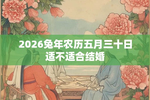 2026兔年农历五月三十日适不适合结婚 2026兔年农历五月三十日适不适合结婚