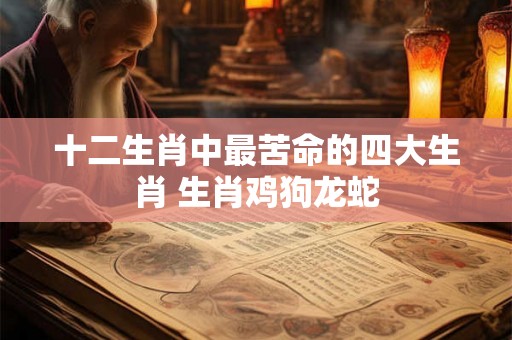 十二生肖中最苦命的四大生肖 生肖鸡狗龙蛇 十二生肖中最苦命的四大生肖 生肖鸡狗龙蛇
