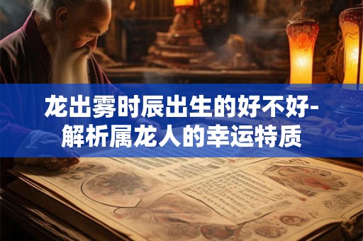 龙出雾时辰出生的好不好-解析属龙人的幸运特质