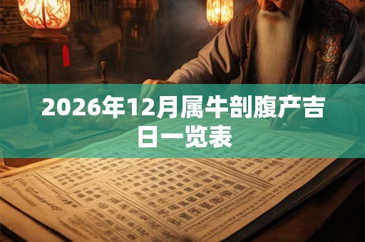 2026年12月属牛剖腹产吉日一览表 2026年12月属牛剖腹产吉日一览表