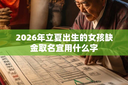 2026年立夏出生的女孩缺金取名宜用什么字