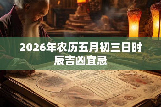 2026年农历五月初三日时辰吉凶宜忌 2026年农历五月初三日时辰吉凶宜忌