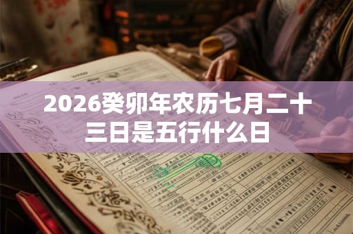 2026癸卯年农历七月二十三日是五行什么日