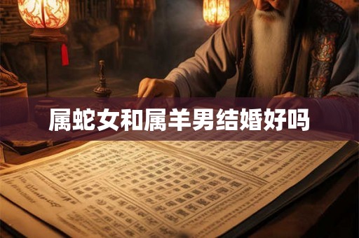 属蛇女和属羊男结婚好吗