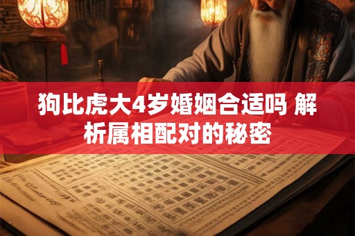狗比虎大4岁婚姻合适吗 解析属相配对的秘密