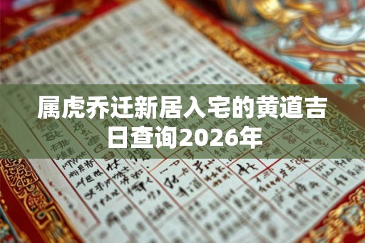 属虎乔迁新居入宅的黄道吉日查询2026年