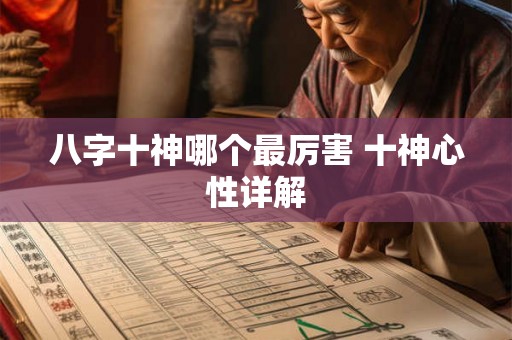 八字十神哪个最厉害 十神心性详解