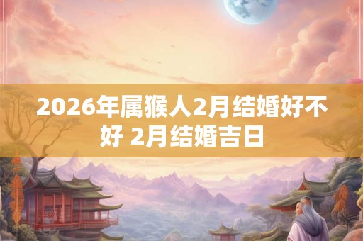 2026年属猴人2月结婚好不好 2月结婚吉日