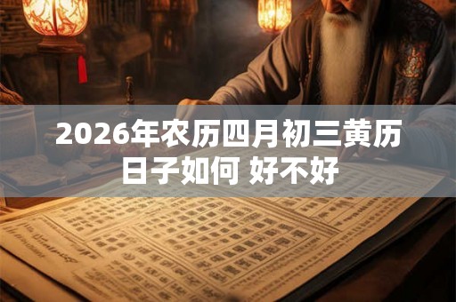2026年农历四月初三黄历日子如何 好不好