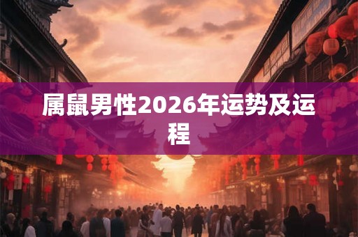 属鼠男性2026年运势及运程 属鼠男性2026年运势及运程