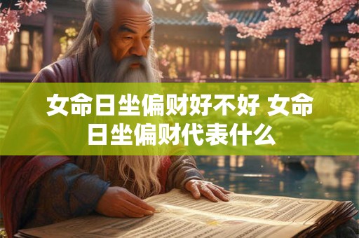 女命日坐偏财好不好 女命日坐偏财代表什么 女命日坐偏财好不好 女命日坐偏财代表什么