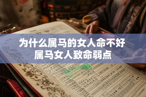 为什么属马的女人命不好 属马女人致命弱点
