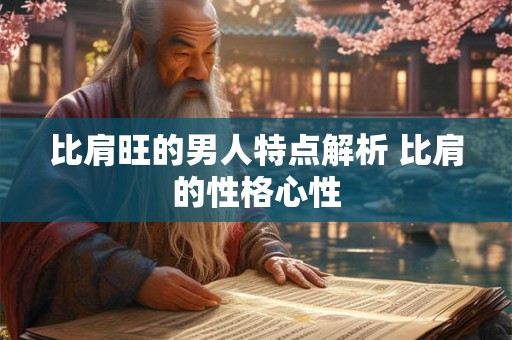 比肩旺的男人特点解析 比肩的性格心性 比肩旺的男人特点解析 比肩的性格心性