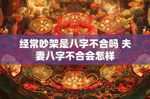 经常吵架是八字不合吗 夫妻八字不合会怎样 经常吵架是八字不合吗 夫妻八字不合会怎样