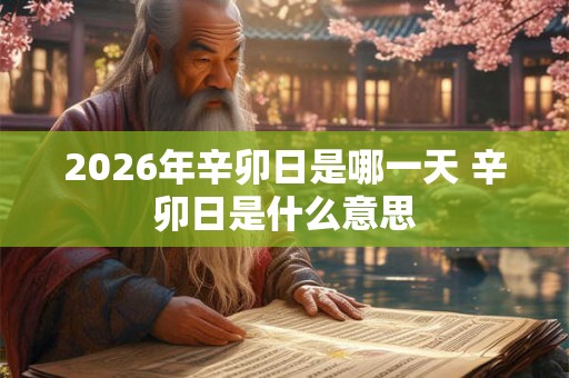 2026年辛卯日是哪一天 辛卯日是什么意思