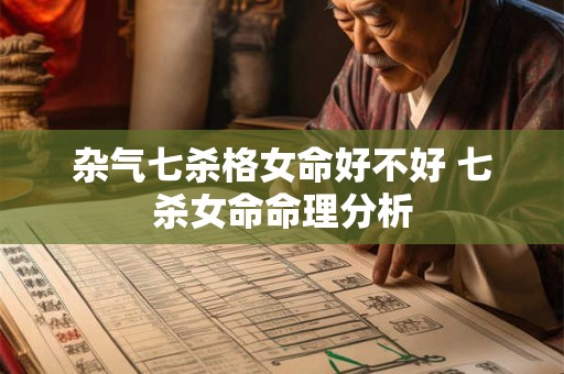 杂气七杀格女命好不好 七杀女命命理分析