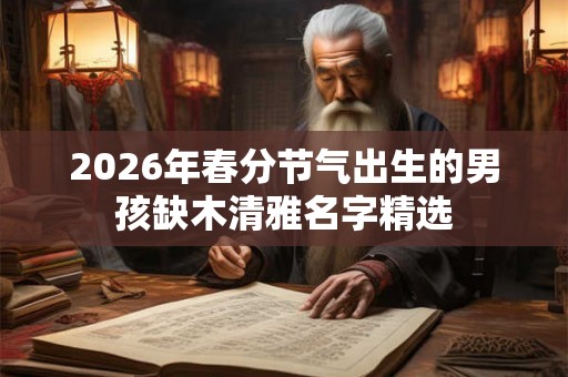 2026年春分节气出生的男孩缺木清雅名字精选