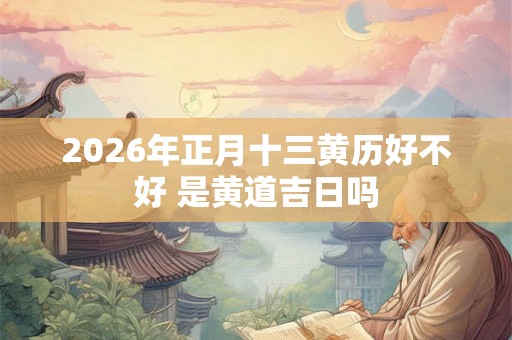 2026年正月十三黄历好不好 是黄道吉日吗