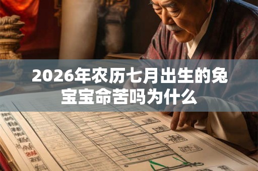2026年农历七月出生的兔宝宝命苦吗为什么