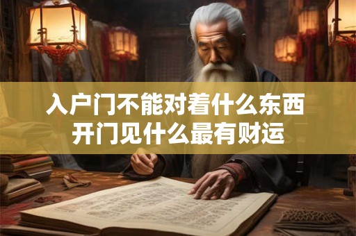 入户门不能对着什么东西 开门见什么最有财运