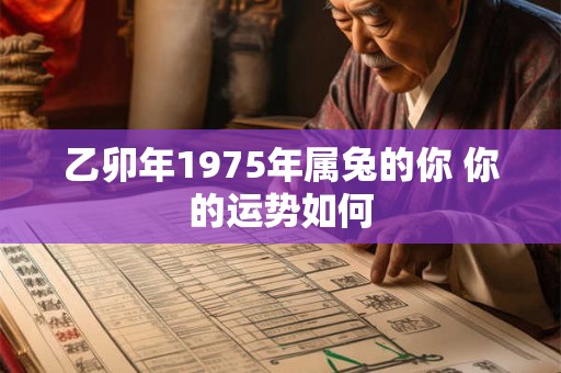 乙卯年1975年属兔的你 你的运势如何 乙卯年1975年属兔的你 你的运势如何