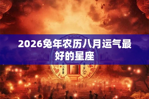2026兔年农历八月运气最好的星座 2026兔年农历八月运气最好的星座