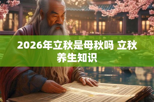 2026年立秋是母秋吗 立秋养生知识 2026年立秋是母秋吗 立秋养生知识