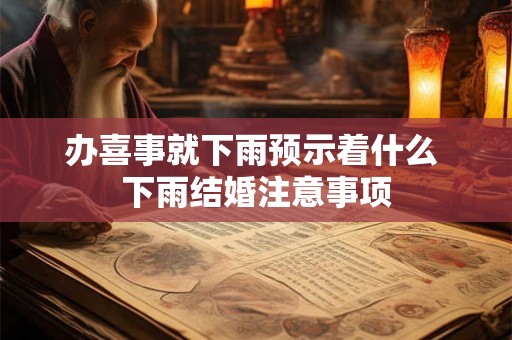 办喜事就下雨预示着什么 下雨结婚注意事项 办喜事就下雨预示着什么 下雨结婚注意事项