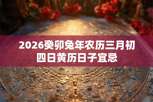 2026癸卯兔年农历三月初四日黄历日子宜忌 2026癸卯兔年农历三月初四日黄历日子宜忌